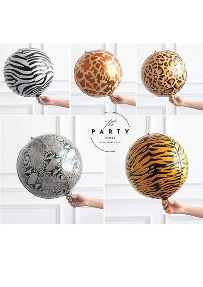 Jungle Theme Animal Print Helium Inflatable 4D Foil Balloons