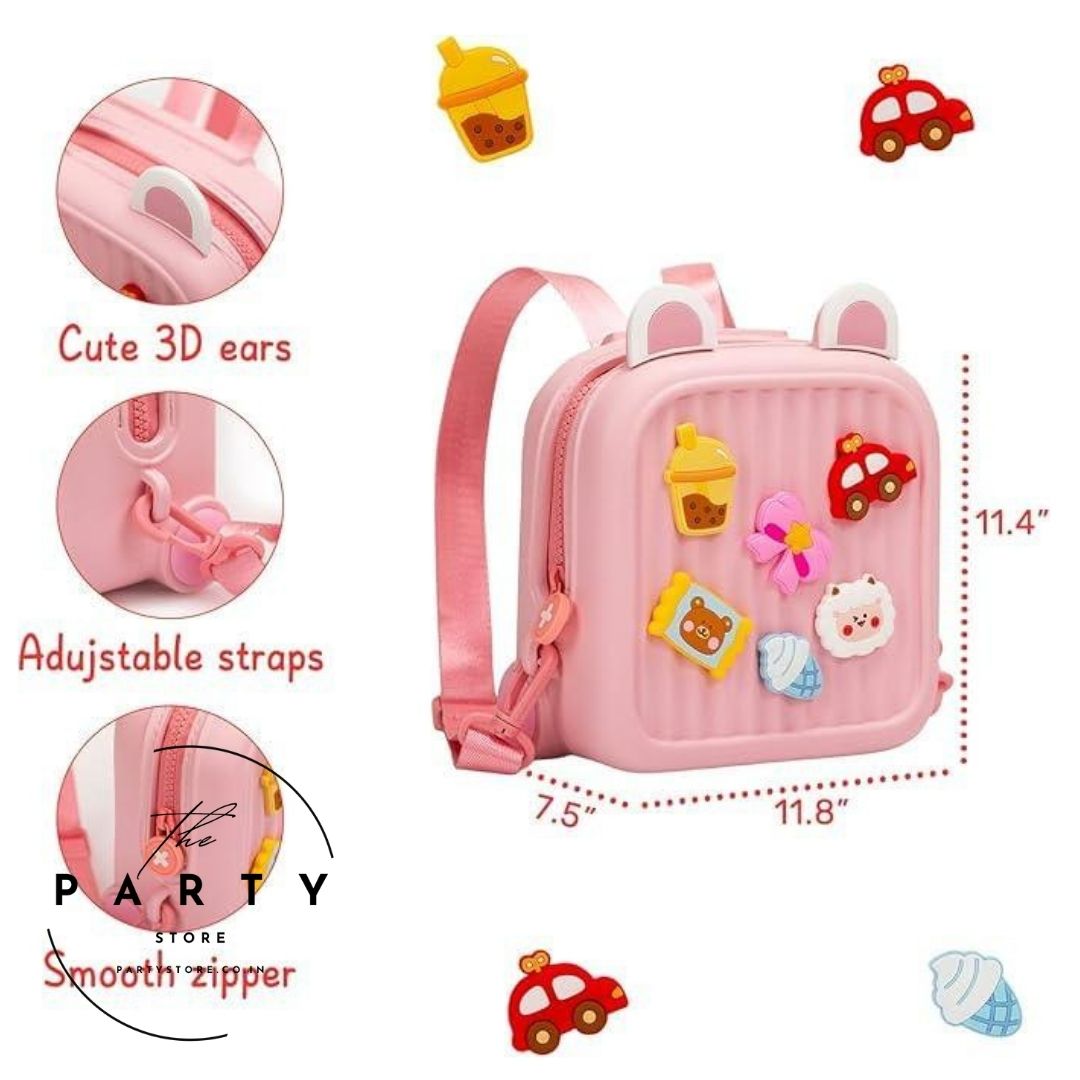 Kids Backpack – Lightweight and Durable School Bag with Adjustable Straps and Customizable Badges