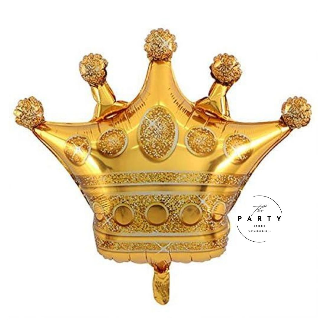King Crown Shape Foil Balloon for Birthday Decoration (Pack of 1Pc)