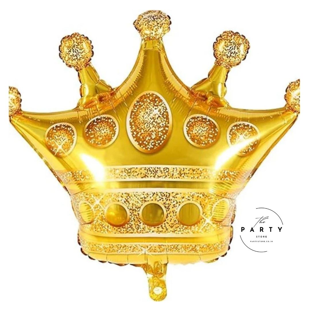 King Crown Shape Foil Balloon for Birthday Decoration (Pack of 1Pc)