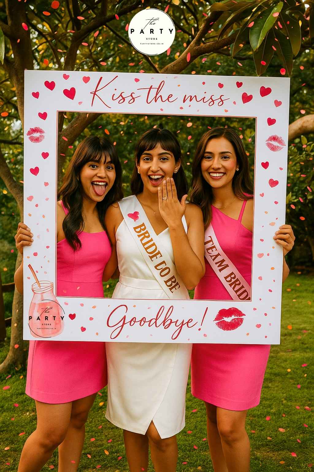 Kiss the Miss, Goodbye!” Bachelorette Party Photo Frame Prop – Bride to Be