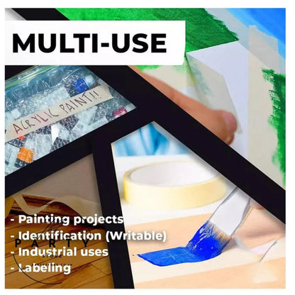 Masking Tape - Best for Carpenter, Labelling, Painting and leaves no residue after a peel