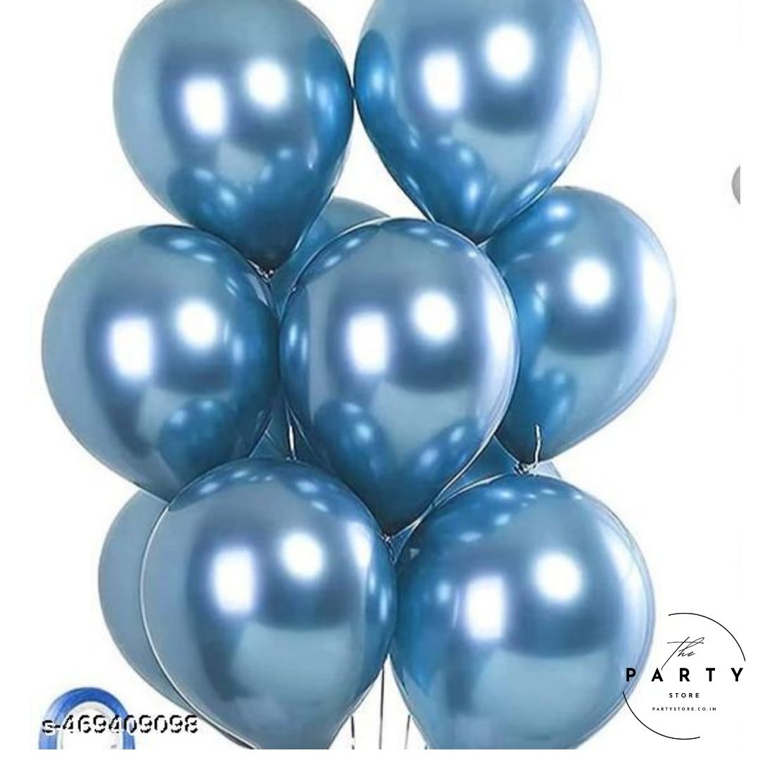 Metallic Chrome Balloons for Birthday Decoration, Anniversary Celebration
