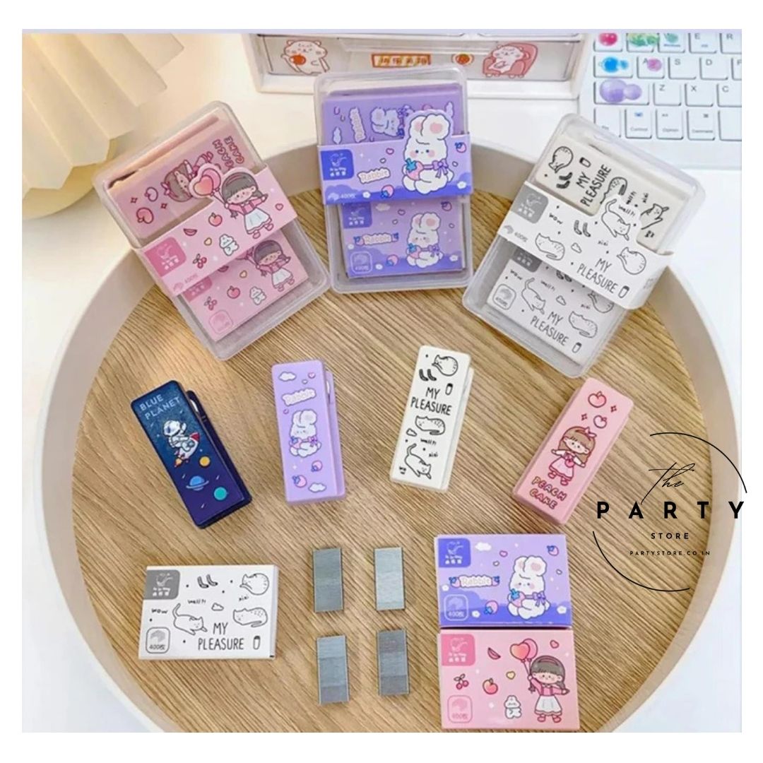 Mini Stapler for Kids, Art & Craft Activities, School Projects with 400 Staplers Pins Manual Box