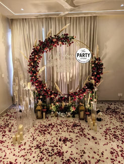 Romantic “Will You Marry Me?” Proposal Decoration with Floral Ring &amp; Candlelights