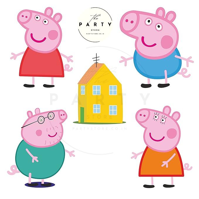 Peppa Pig theme Kids Party Cutouts