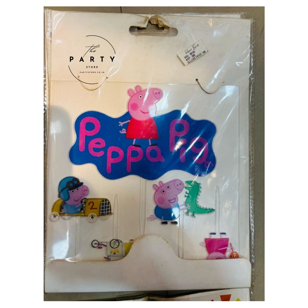 Peppa pig theme Cake topper
