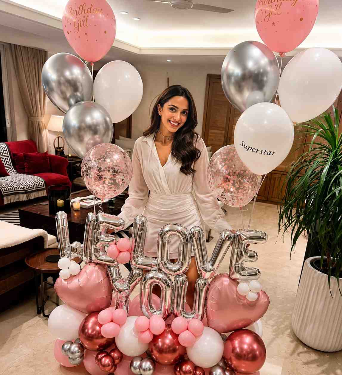 Helium Balloon Bouquet for Birthday – Starry Party Surprise Decor