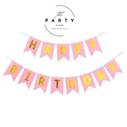 Happy Birthday Banner | Paper, Foil, Cursive Foil &amp; Bunting Decorations