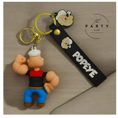 Popeye 3D Silicon Keychain