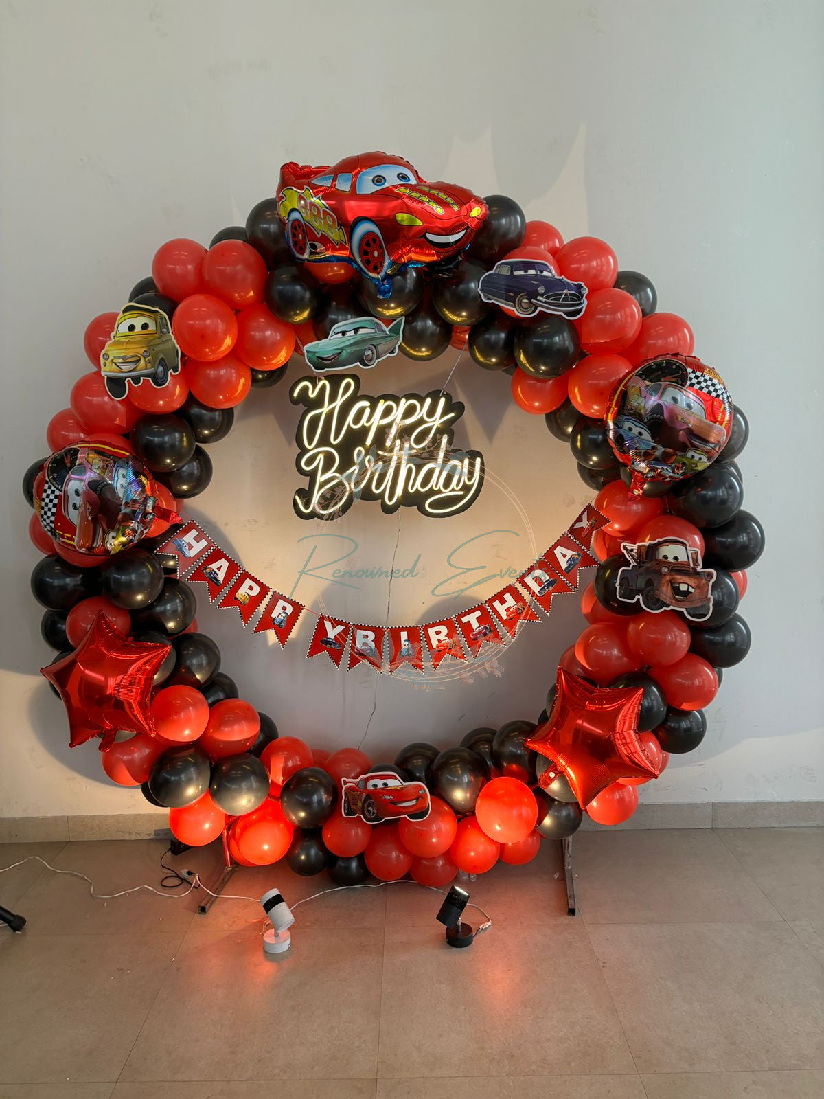 Car Theme Birthday Backdrop for Kids | Party Decor
