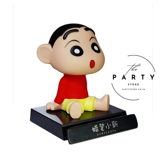 Shinchan Action Figure Bobblehead for Car Dashboard with Mobile Holder
