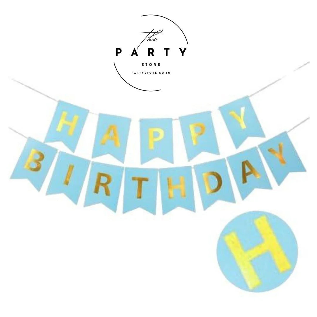 Happy Birthday Banner | Paper, Foil, Cursive Foil &amp; Bunting Decorations