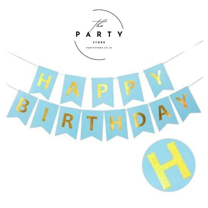 Happy Birthday Banner | Paper, Foil, Cursive Foil &amp; Bunting Decorations