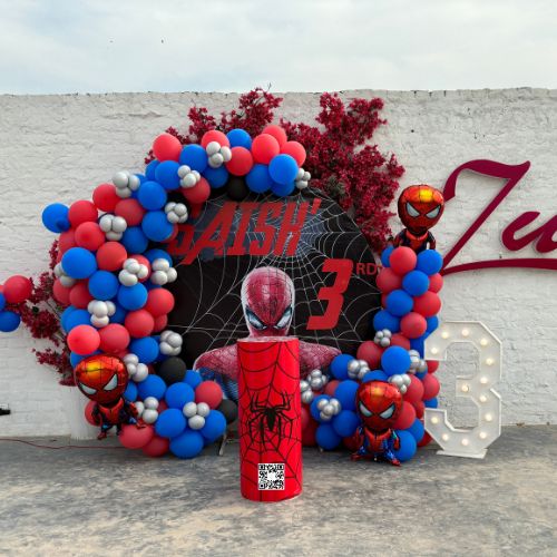 Spiderman Theme backdrop for kids Theme party