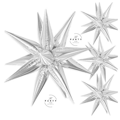 Starburst Cone Point Star Foil Balloons 22&quot;