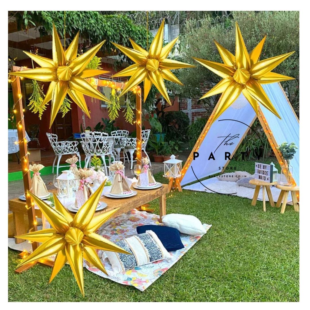 Starburst Cone Point Star Foil Balloons 22&quot;