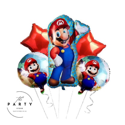 Super Mario Theme Helium inflatable Foil Balloon (Pack Of 5 Pcs)