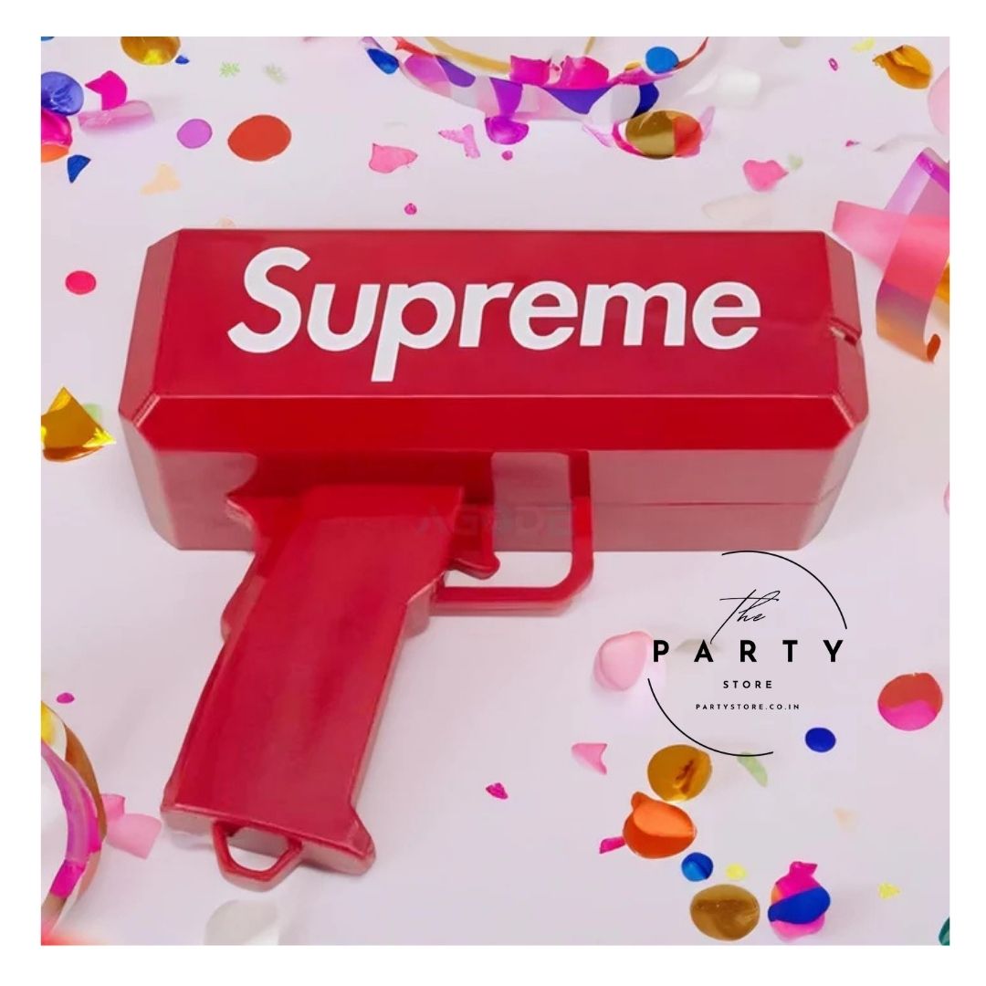 Supreme Money Gun with 100 Dollars Cash Included for Wedding, Parties and Fun