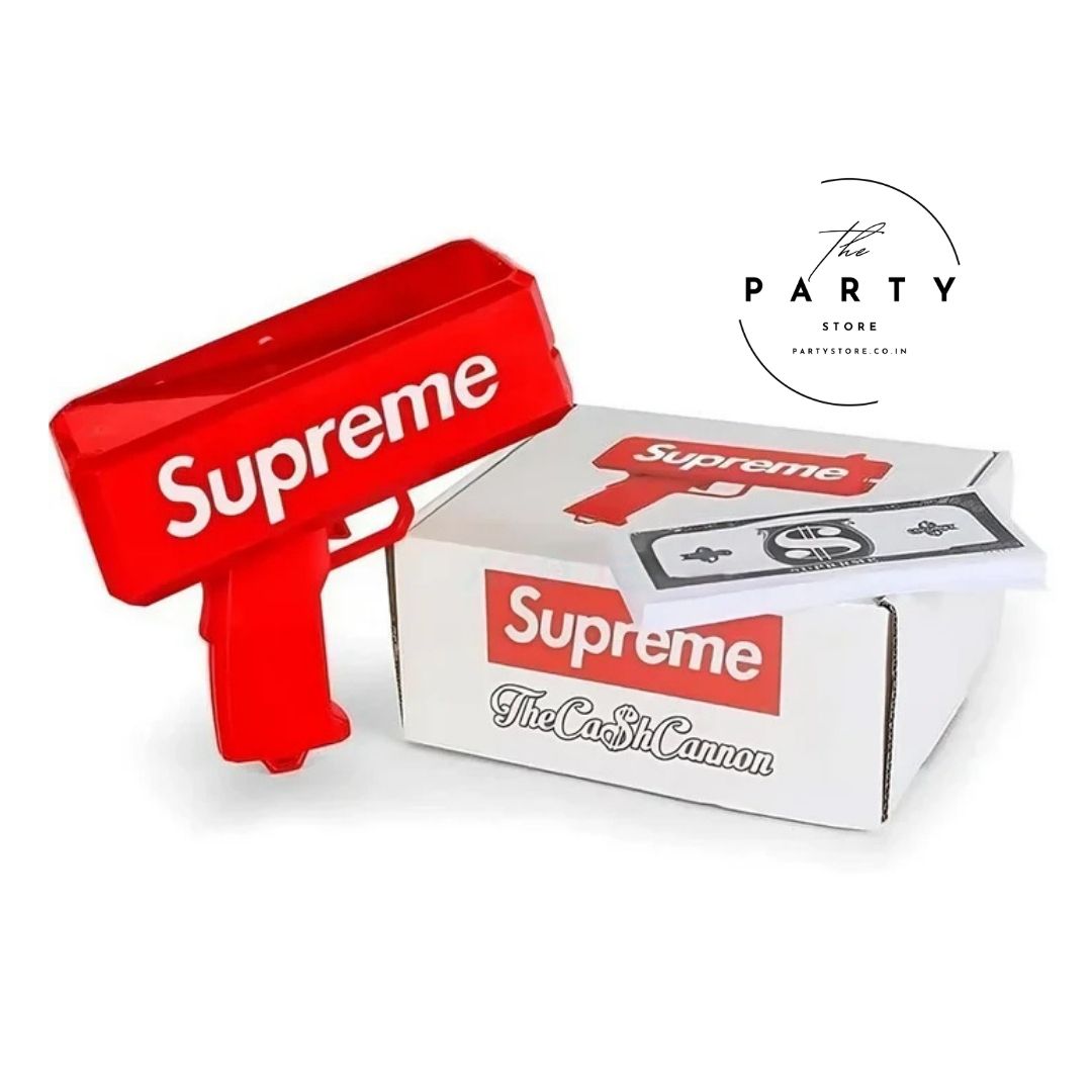 Supreme Money Gun with 100 Dollars Cash Included for Wedding, Parties and Fun