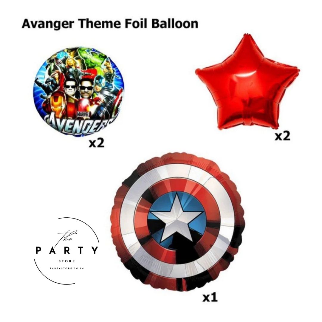 The Avengers Captain America Shield Foil Balloon (Pack of 5Pcs)