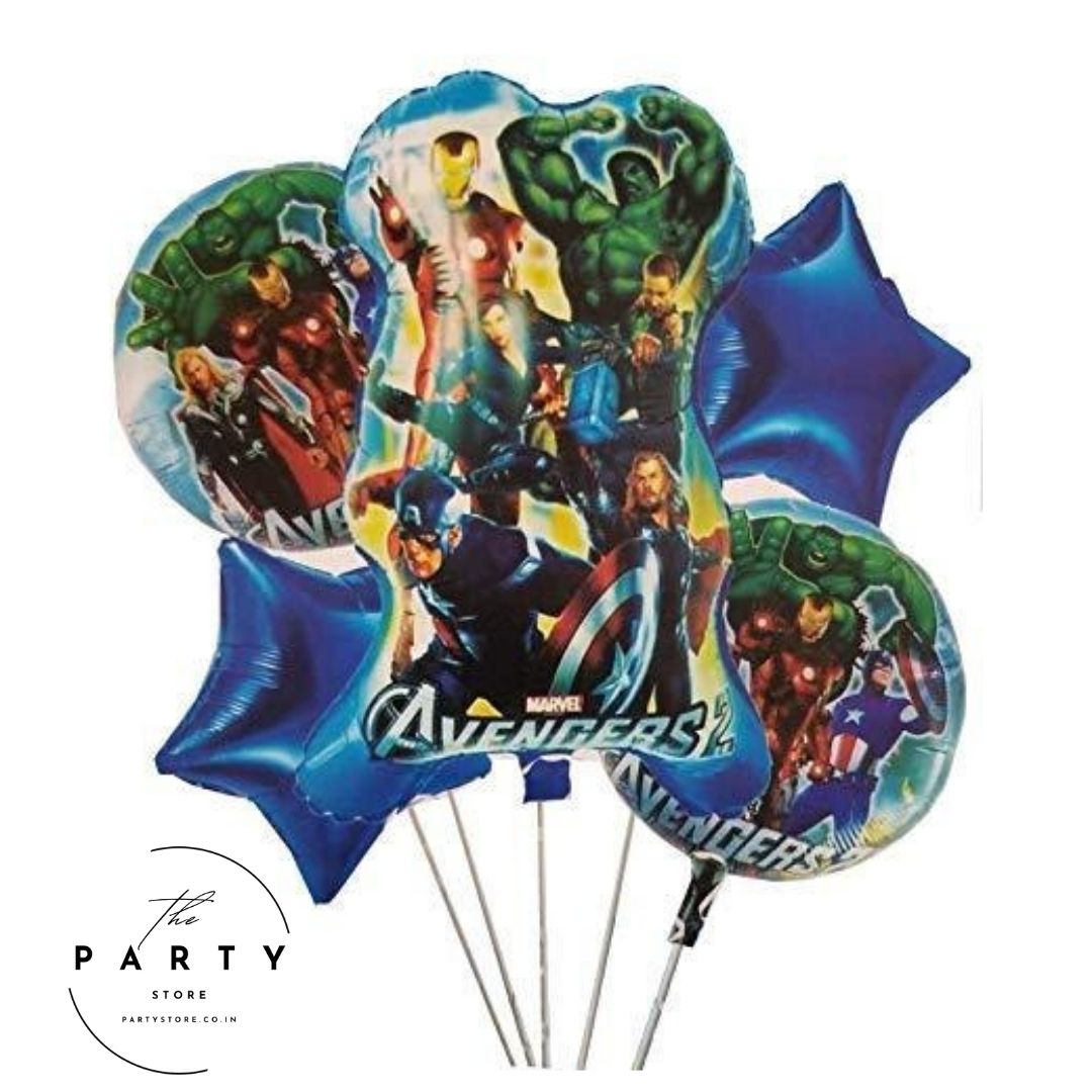 Avenger Theme Foil Balloon for Party Supplies (Pack of 5Pcs)