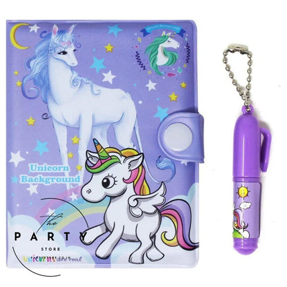 Unicorn Design Small Pocket Diary with Small Pen for Kids Birthday Return Gifts