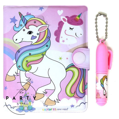 Unicorn Design Small Pocket Diary with Small Pen for Kids Birthday Return Gifts