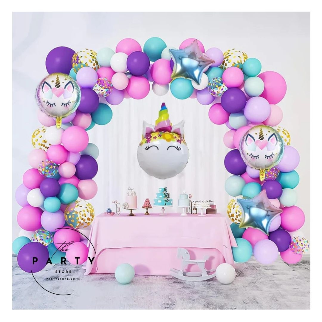 Unicorn Head Foil balloon for Theme party Helium Inflatable (pack of 5)