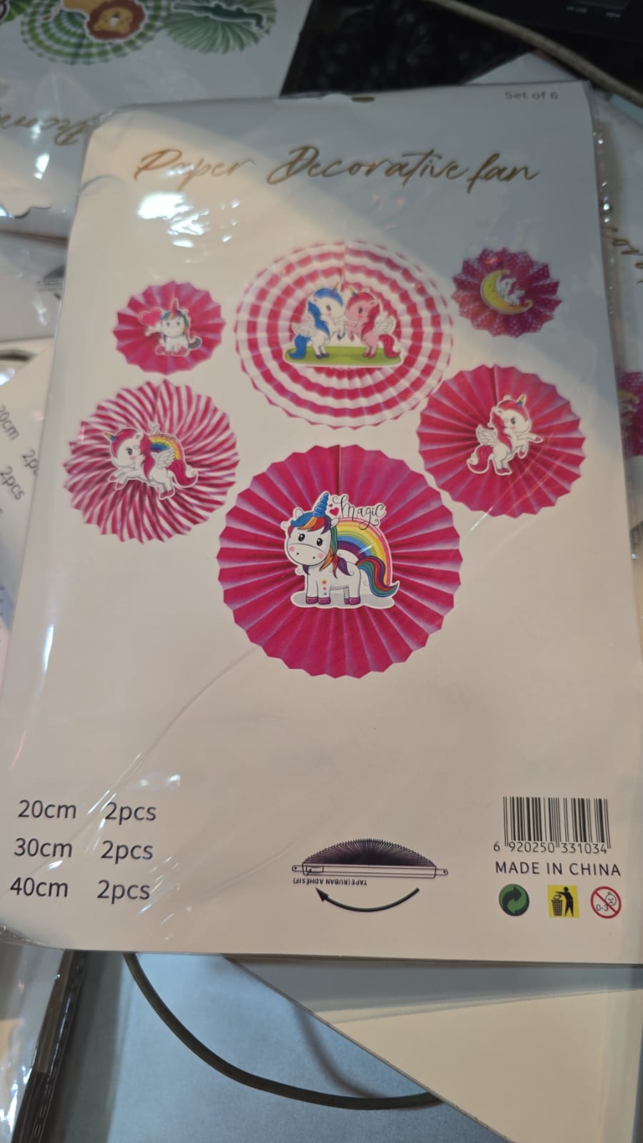 UNIRCORN PAPER FANS
