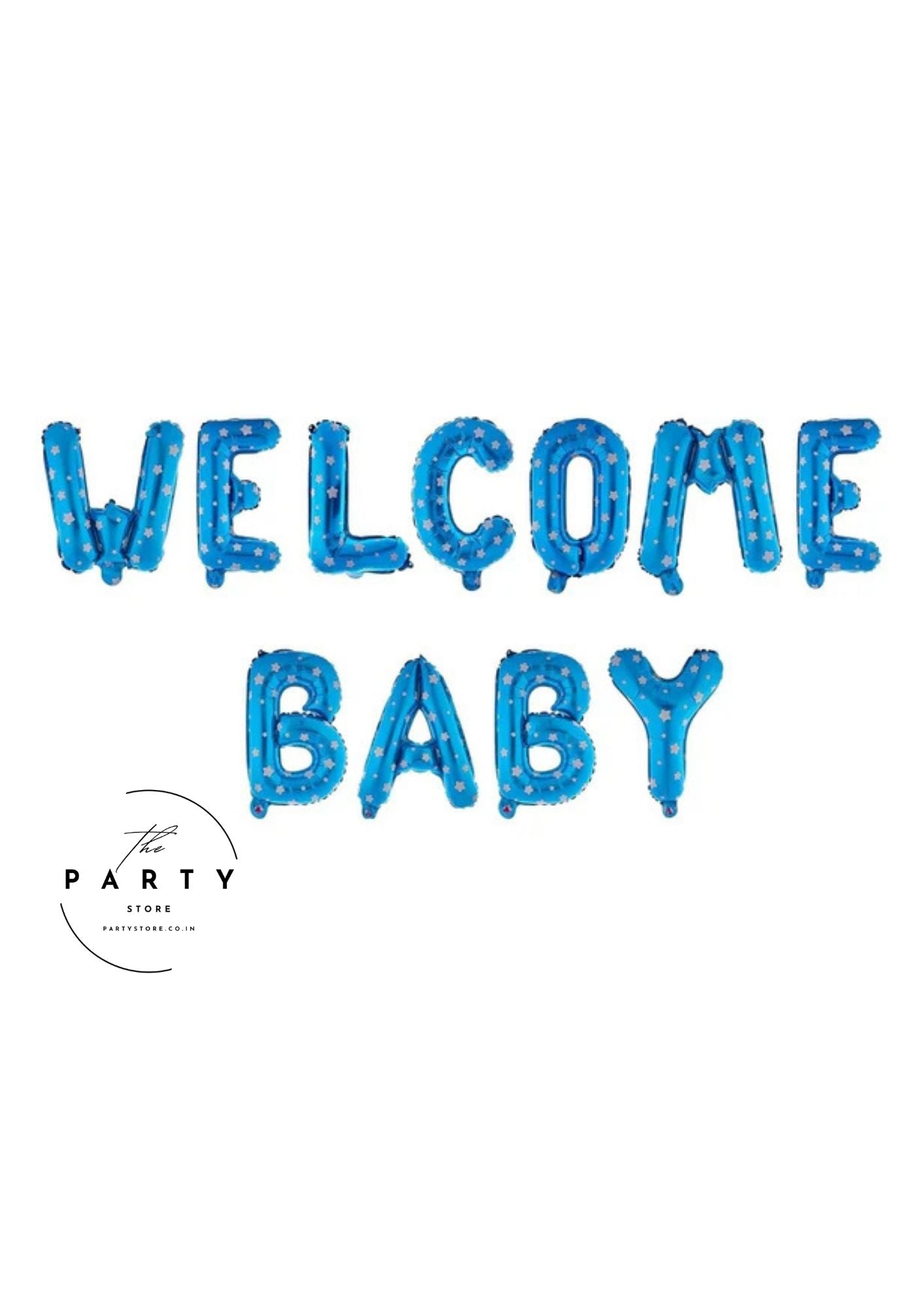 Welcome Baby Theme Foil Balloon Banner (Pack of 11Pcs)