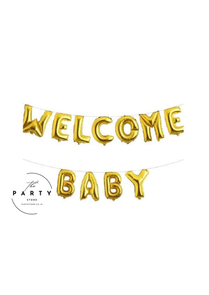 Welcome Baby Theme Foil Balloon Banner (Pack of 11Pcs)