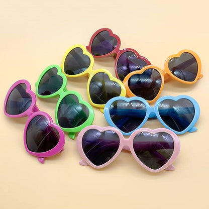 Funny Big Heart Shape Eye Glasses Colorful - The Party Store