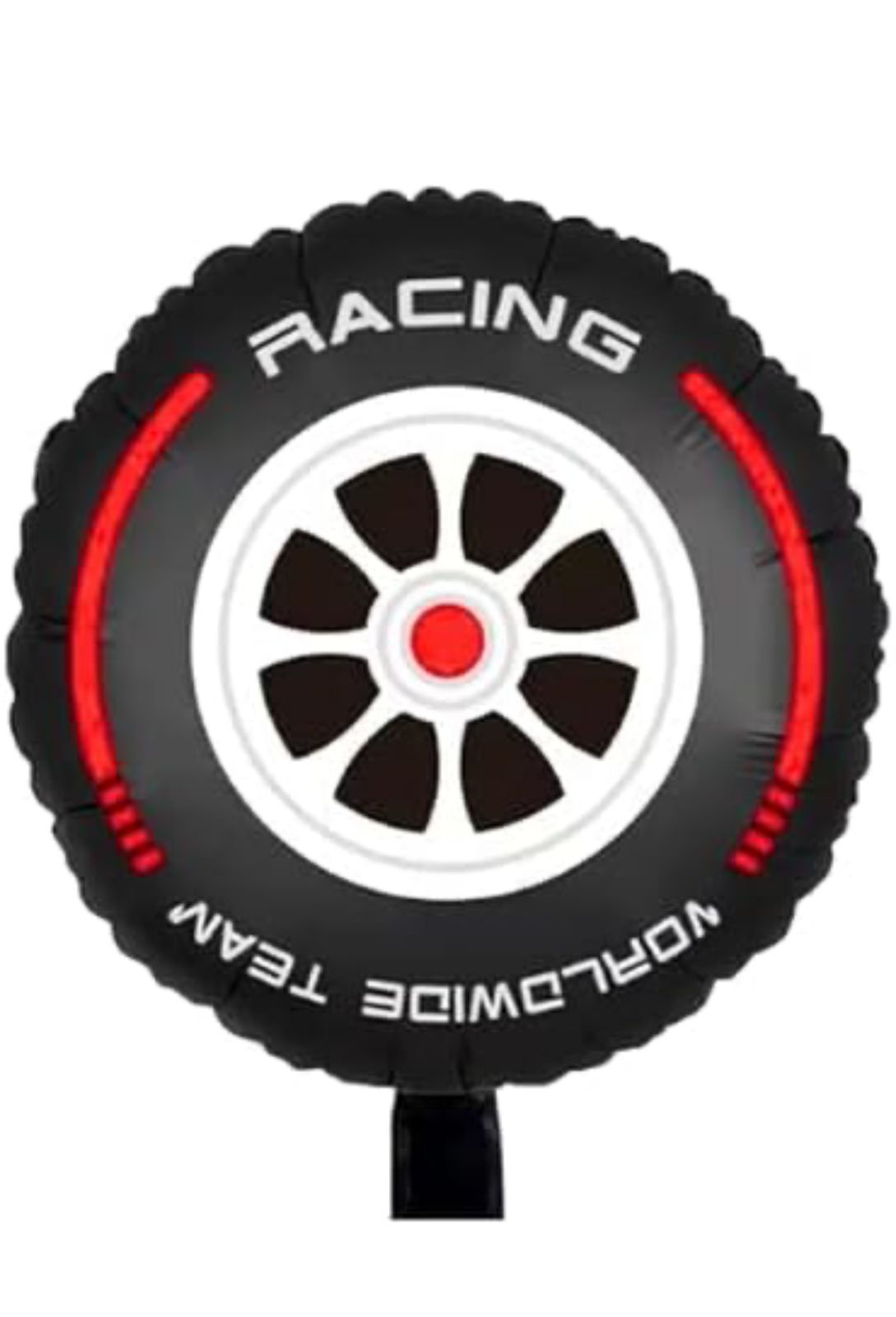 Race Car Balloons Wheels Checkered Balloons Set - 30 Inch Big Foil Mylar Tire Balloon for Boys Drivers Driving Racing Car Theme