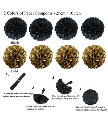 Paper Fans for Decoration Kit Set Of 23