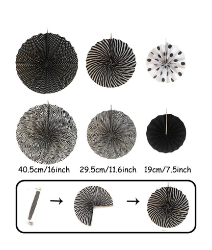 Paper Fans for Decoration Kit Set Of 23