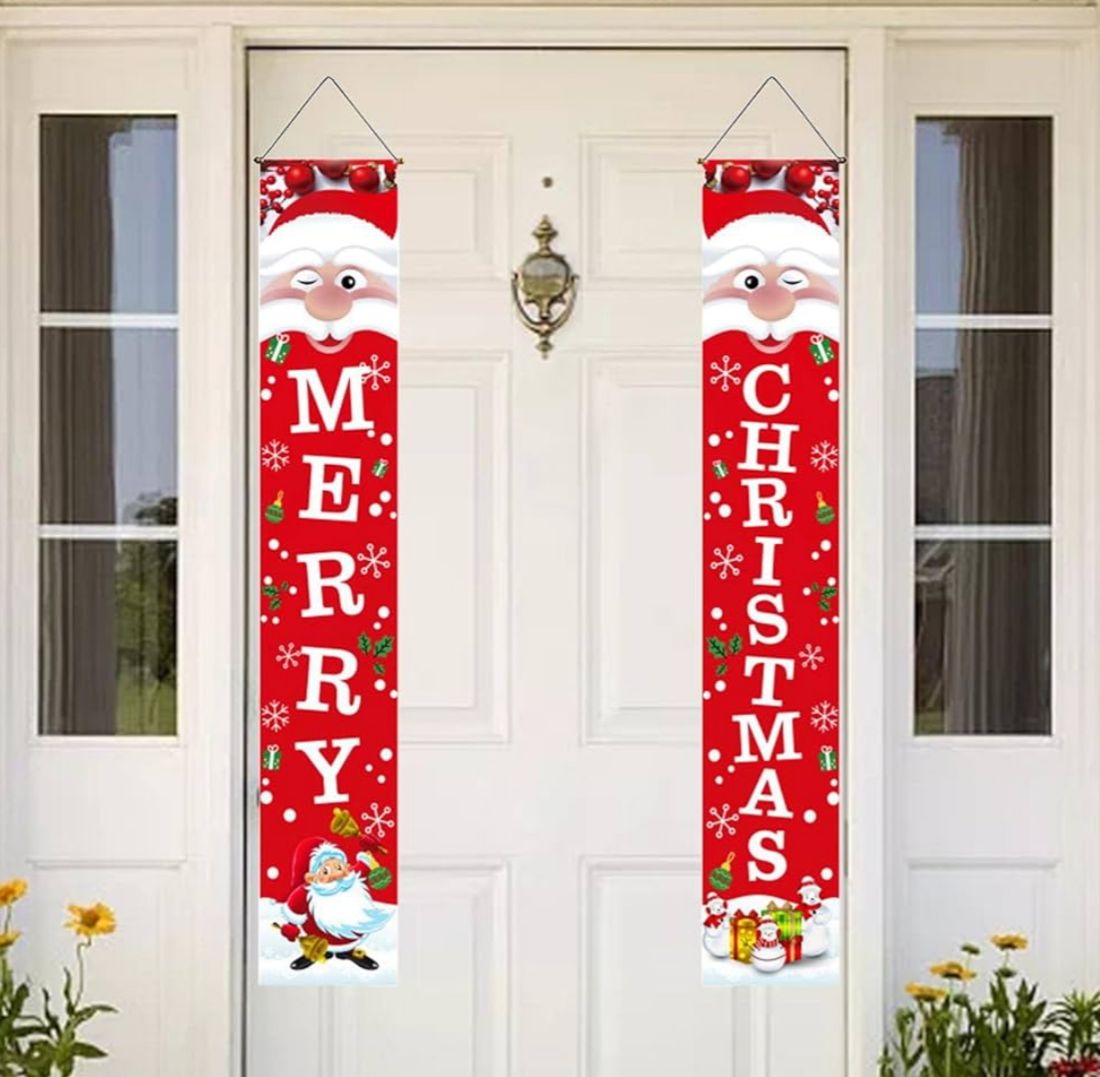 Front Porch Sign Festive Scene Layout Props Multipurpose for Office Indoor Style E|Home & Garden | Holiday & Seasonal Decor | Christmas & Winter | Ornaments