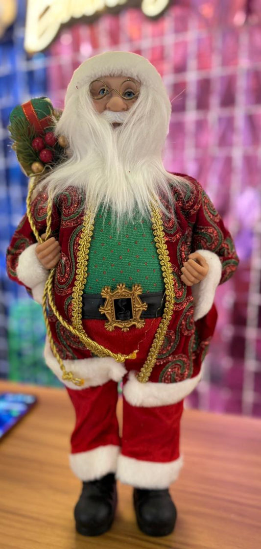 Standing Santa Claus Doll Christmas Decoration Collectible Cute Size 1.5 Feet
