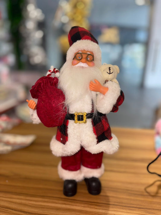 Standing Santa Claus Doll Christmas Decoration Collectible Cute Size 1 Feet