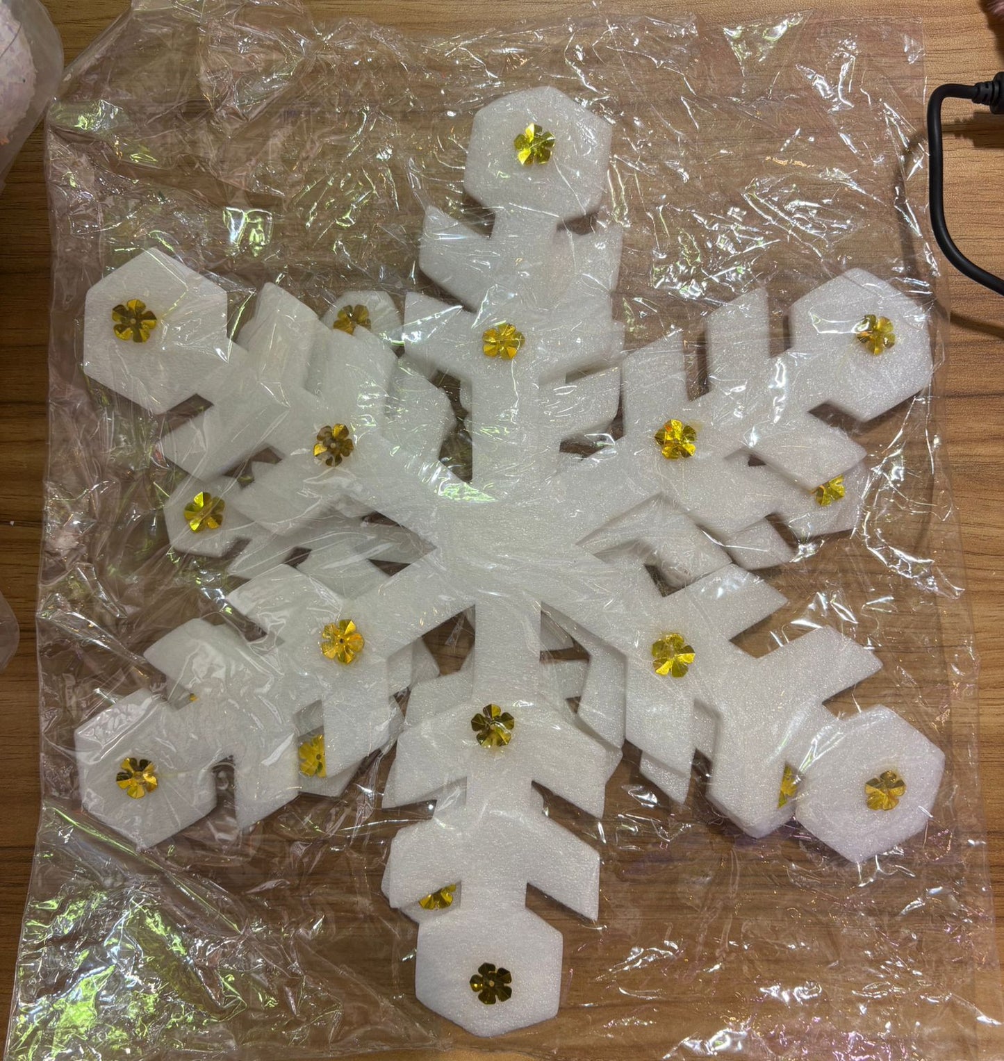 Christmas Decor Snowflakes Christmas Tree Decoration Items (Pack of 3)