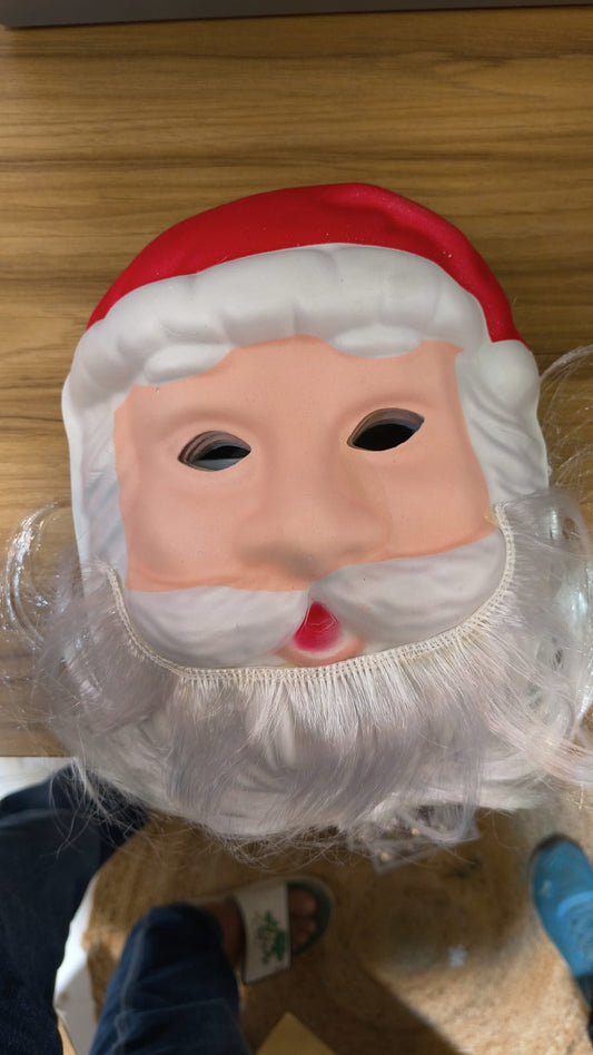 Santa Mask for Christmas Parties | Festive Holiday Costume Accessory