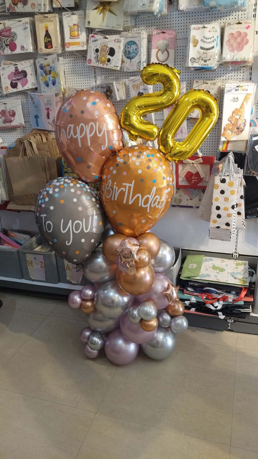 Birthday Balloon Bouquet with Number Foil Balloons | The Party Store