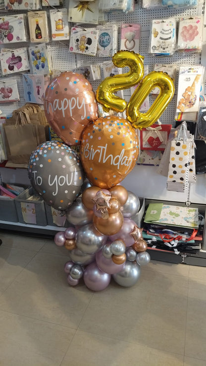Birthday Balloon Bouquet with Number Foil Balloons | The Party Store