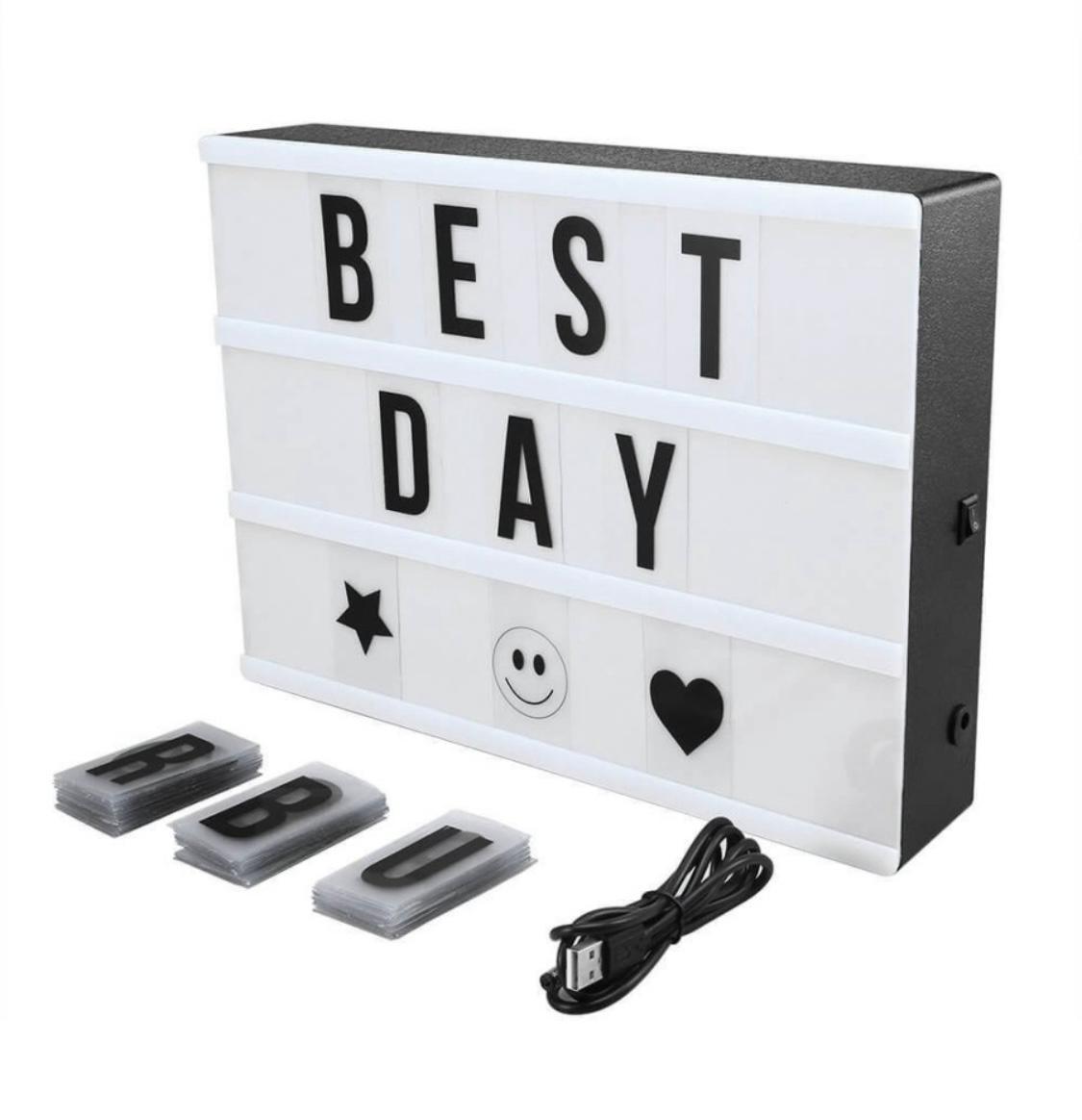 Cinema A4 Size Light Box with Letters, Symbols, Numbers USB Or Battery Powered - The Party Store