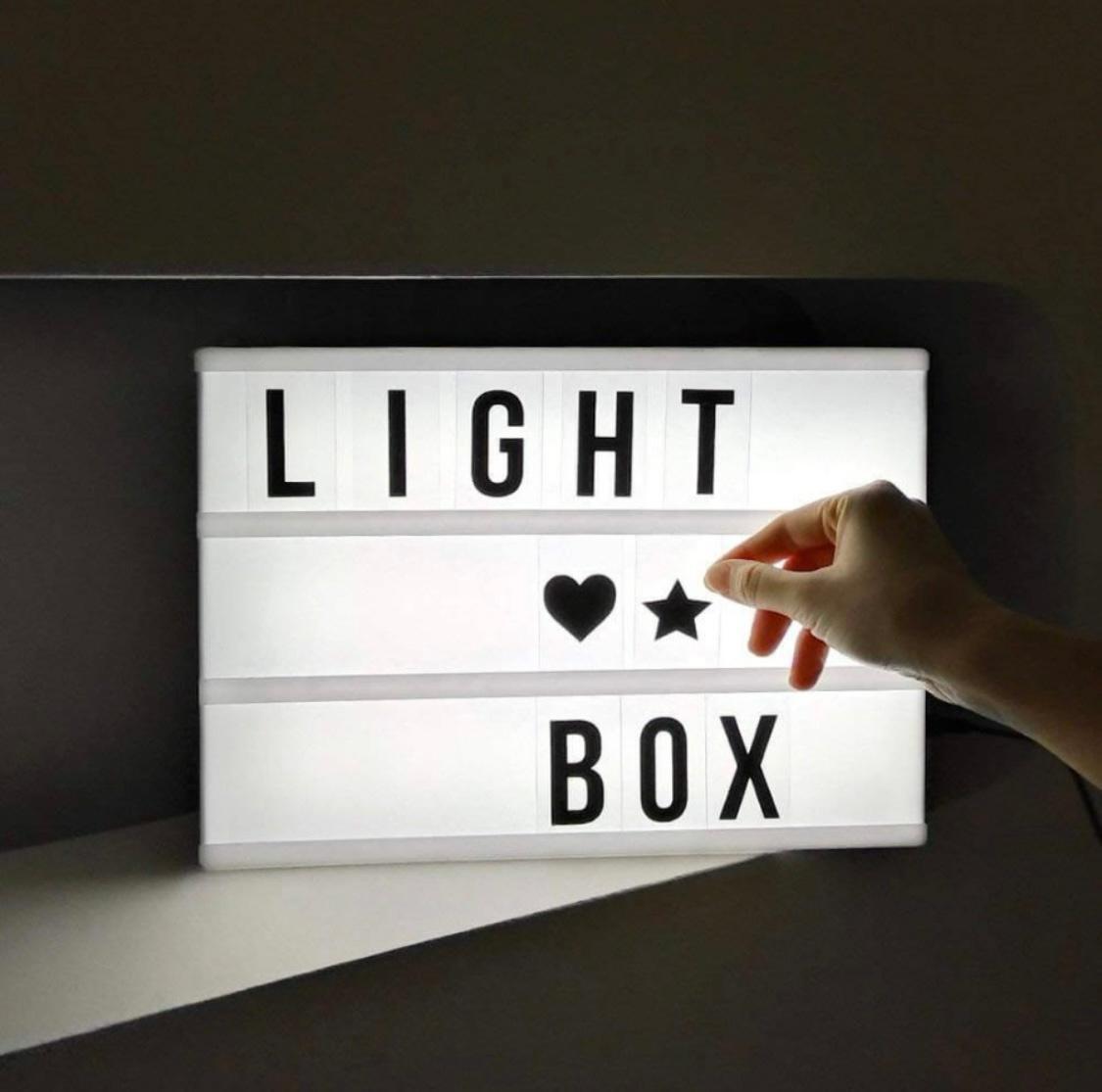 Cinema A4 Size Light Box with Letters, Symbols, Numbers USB Or Battery Powered - The Party Store