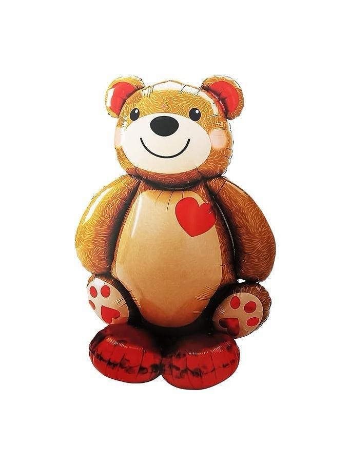 Self Standing Teddy Bear Foil Balloons - The Party Store