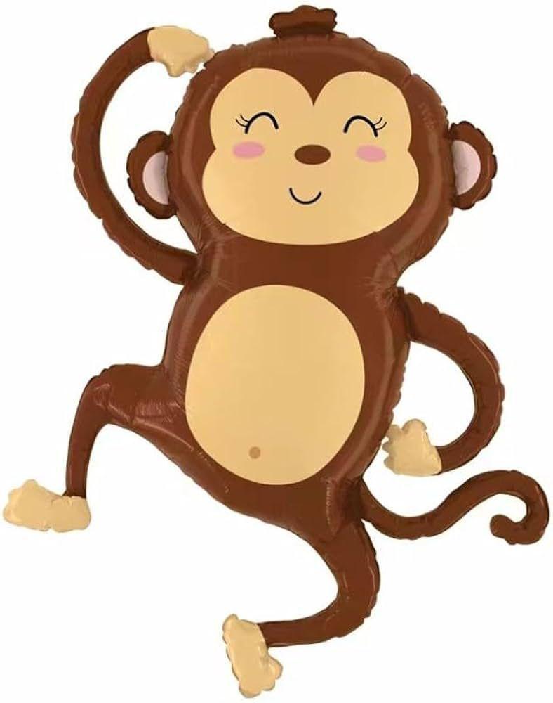 Monkey Shape Foil Balloon for Parties and Events (Pack of 1) - The Party Store