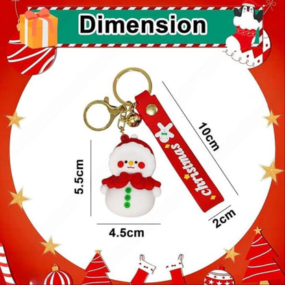 Santa Claus &amp; Snowman Keychain - Set of 2 - The Party Store