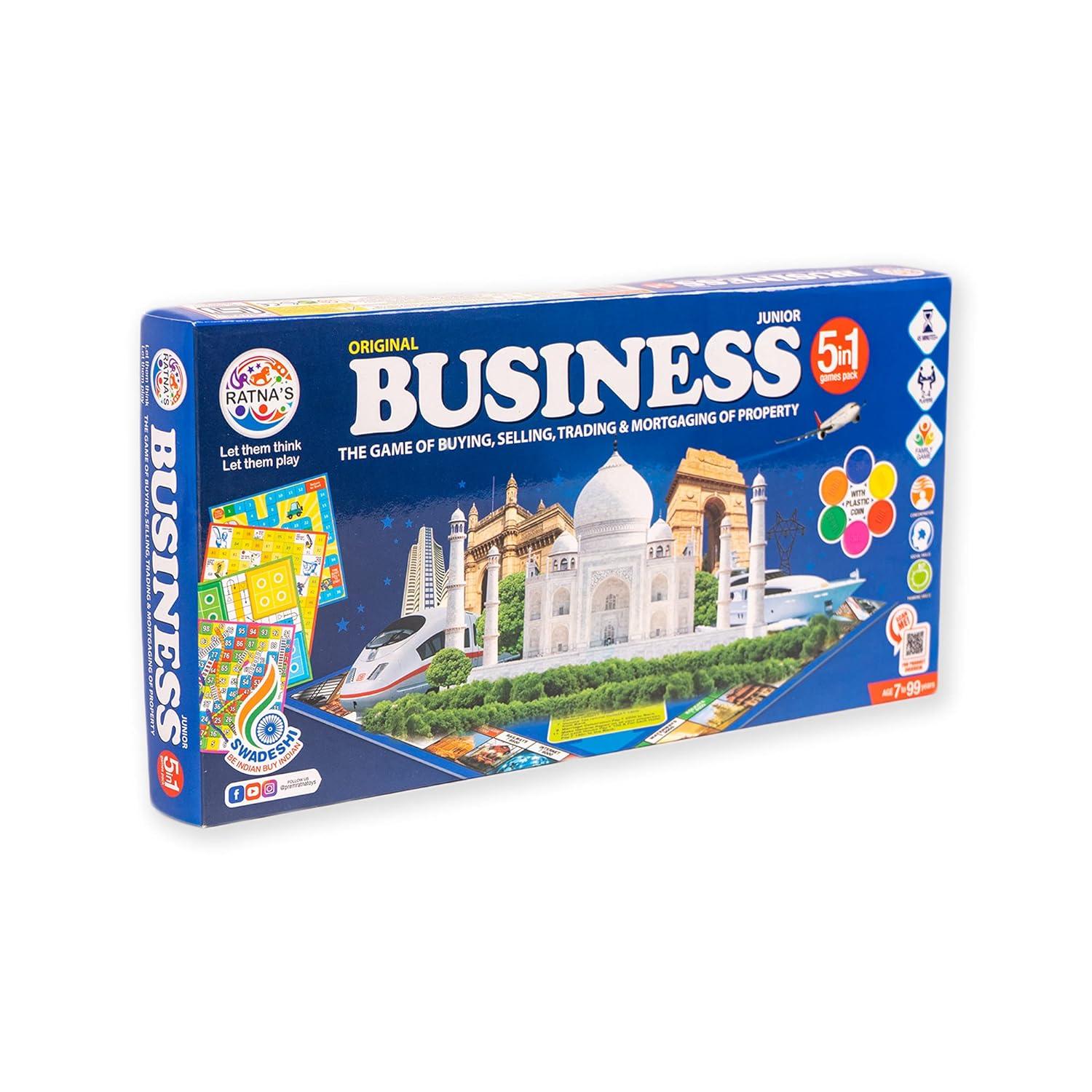 Business India Board Game 5 in 1 Board Game with Other Games - The Party Store