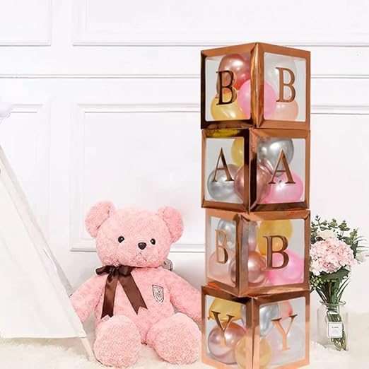 Baby Boxes with Baby Letters Party Decoration
